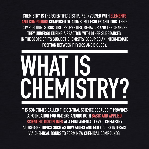 Chemistry Defined - Chemistry Teacher by Hidden Verb